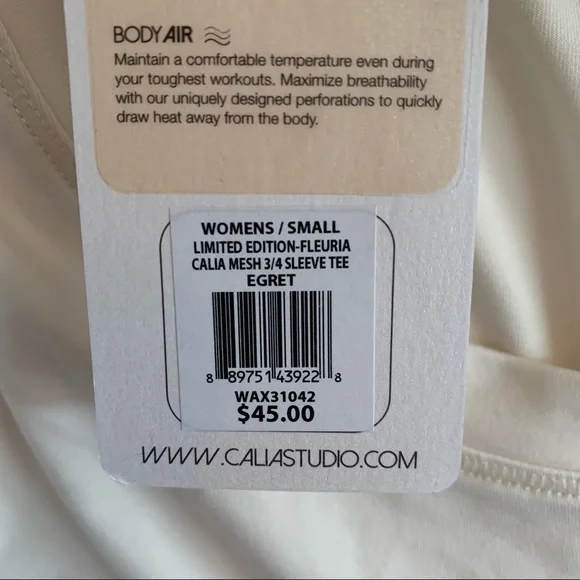 Calia Carrie Underwood Limited Edition Mesh 3/4 Length Sleeve Tee - Picture 11 of 11